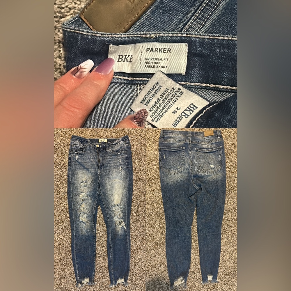 BKE Parker Women's High Rise Blue Jeans. 28s